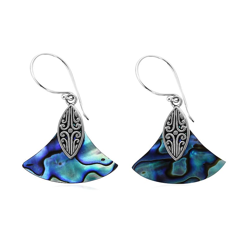 Abalone Shell Earrings in Sterling Silver