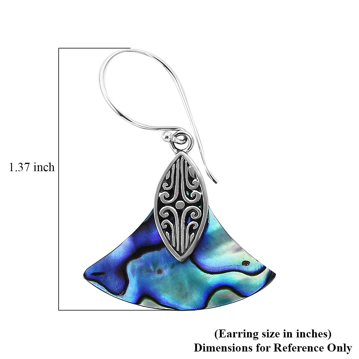 Abalone Shell Earrings in Sterling Silver image number 4