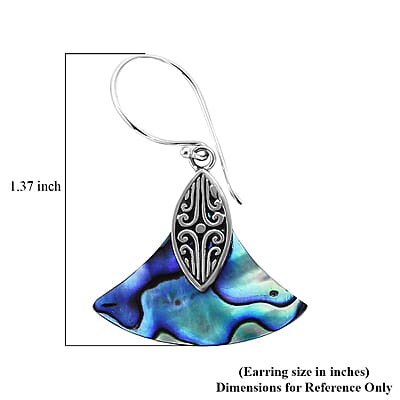 Abalone Shell Earrings in Sterling Silver