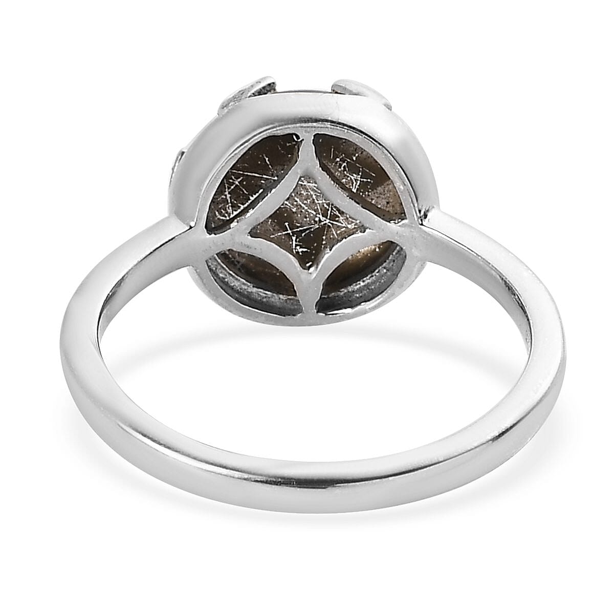 Aurora Moonstone (D) Solitaire Ring in Platinum Over Sterling Silver (Size 10.0) 4.00 ctw