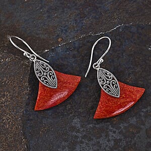 Sponge Coral Earrings in Sterling Silver