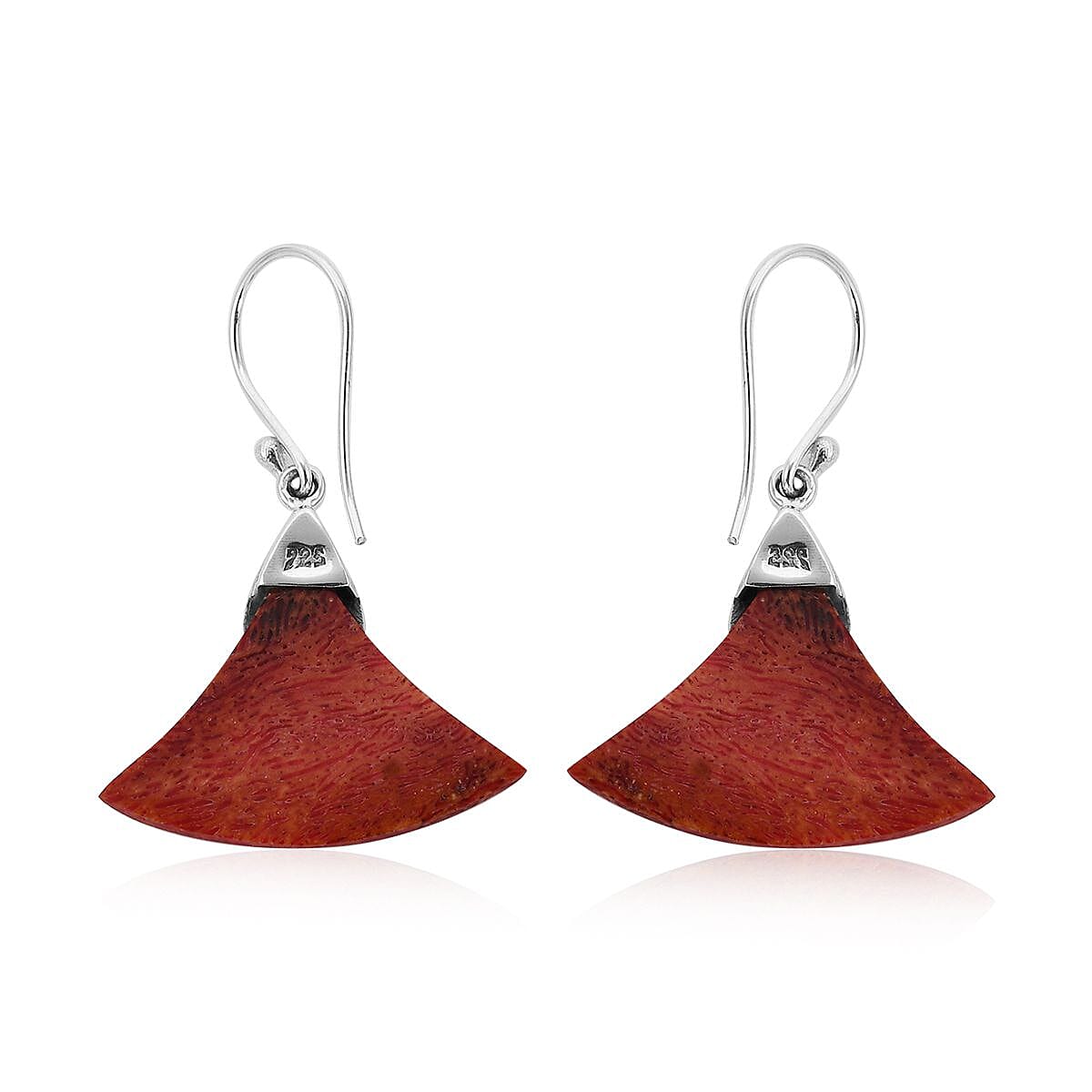 Sponge Coral Earrings in Sterling Silver image number 3
