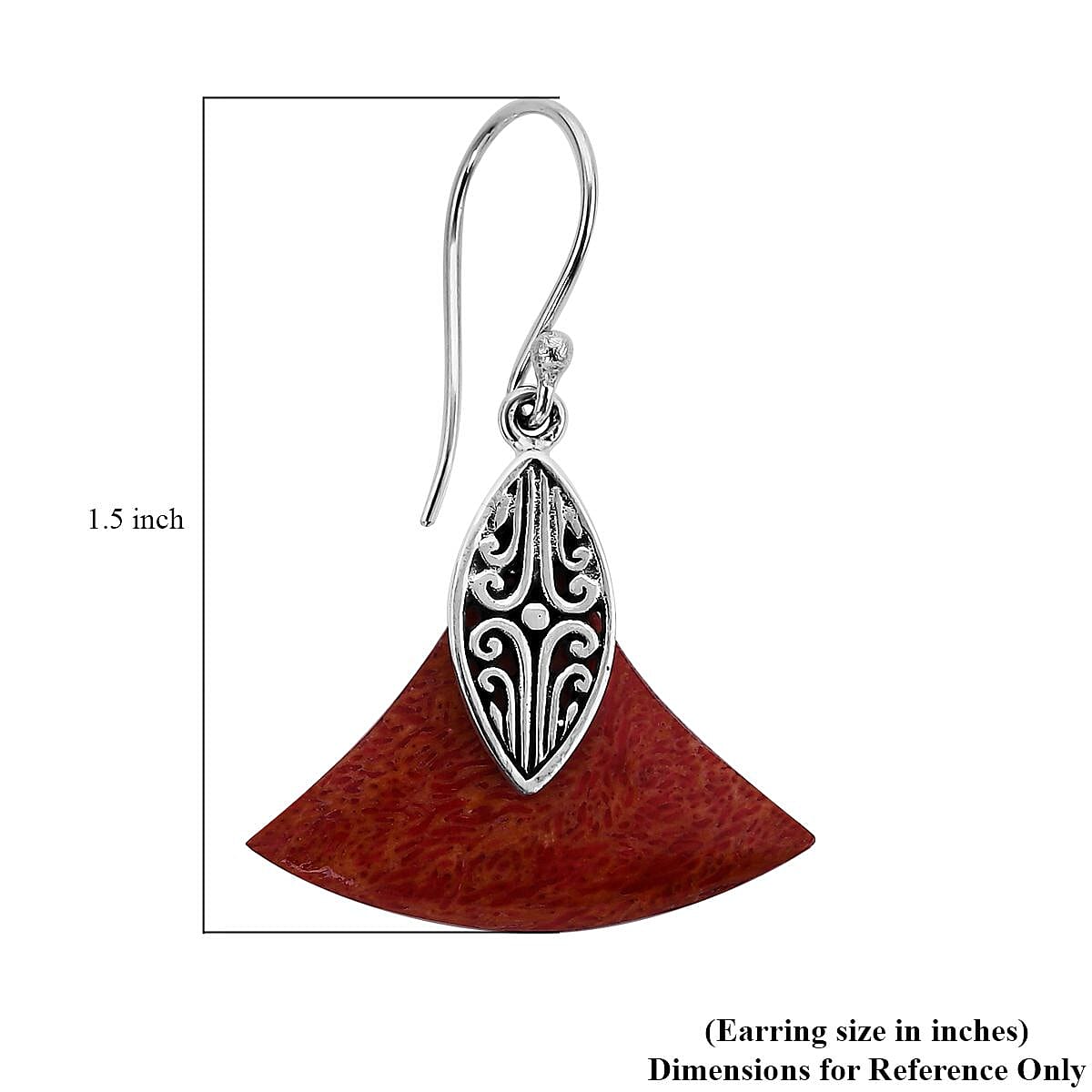 Sponge Coral Earrings in Sterling Silver image number 4