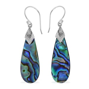 Abalone Shell Earrings in Sterling Silver