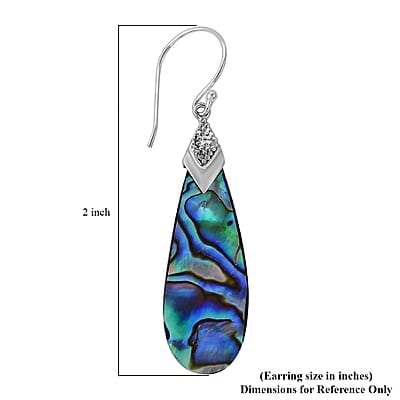 Abalone Shell Earrings in Sterling Silver