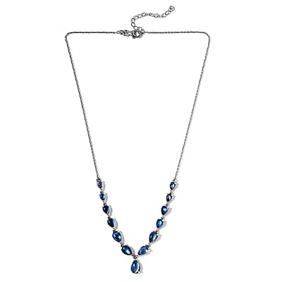 Aurora Moonstone (D) Necklace 18 Inches in Platinum Over Sterling Silver 12.40 ctw