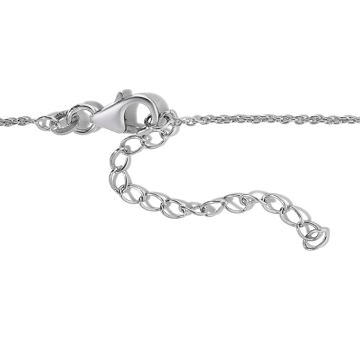 Aurora Moonstone (D) Necklace 18 Inches in Platinum Over Sterling Silver 12.40 ctw image number 4