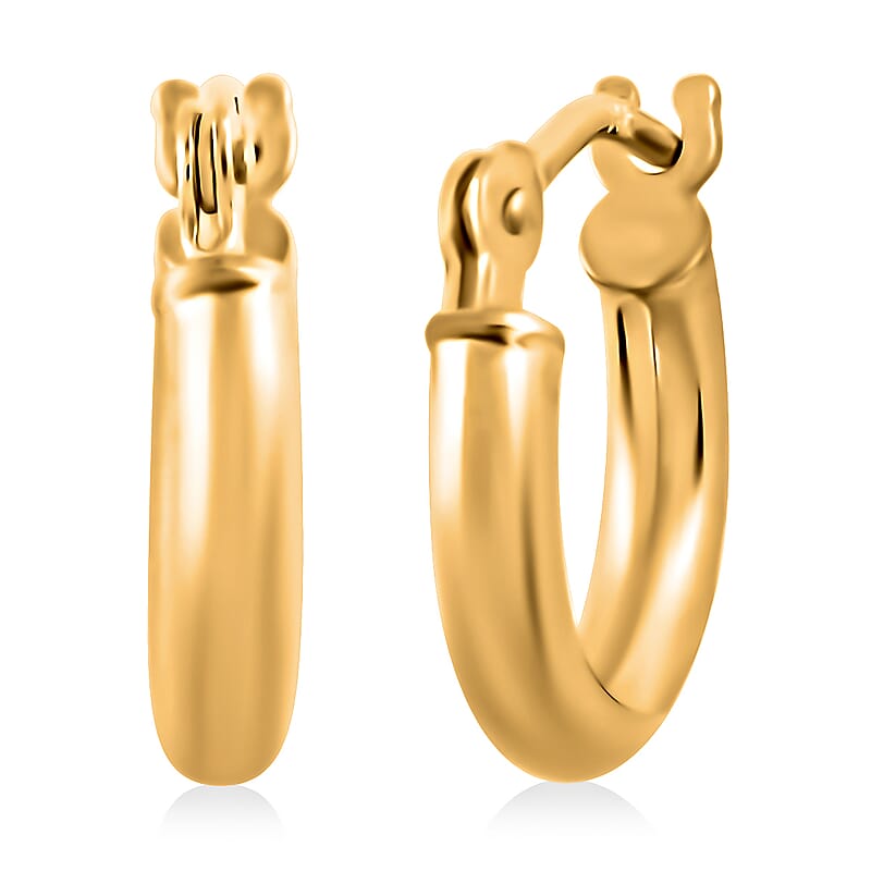 10K Yellow Gold Hoop Earrings, Gold Hoops, Gold Earrings, Gold Jewelry For Her, Hinged Hoop Earrings, Birthday Gift For Her