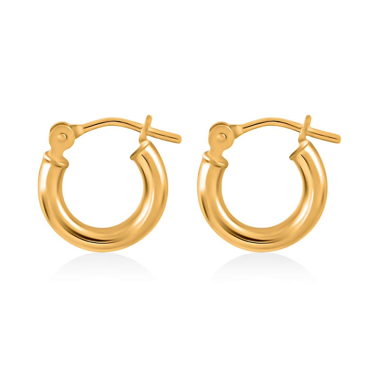 10K Yellow Gold Hoop Earrings, Gold Hoops, Gold Earrings, Gold Jewelry For Her, Hinged Hoop Earrings, Birthday Gift For Her image number 6