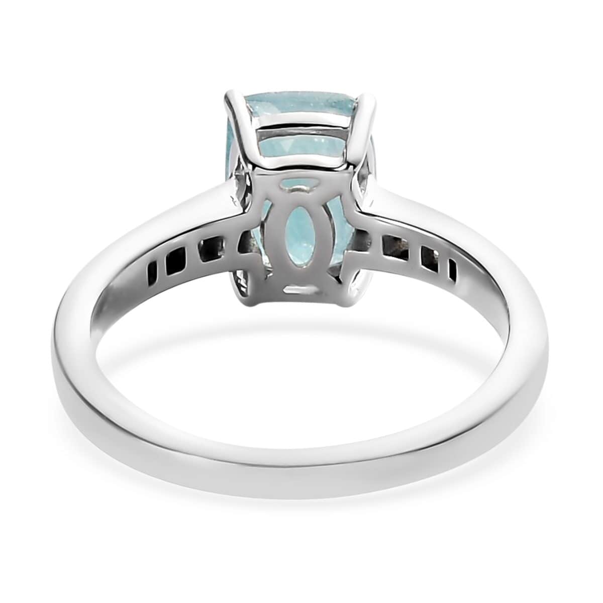 Premium Grandidierite, Diamond Ring in Platinum Over Sterling Silver (Size 10.0) 1.60 ctw image number 4