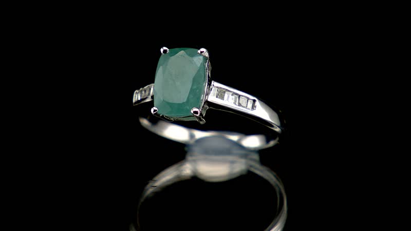 Premium Grandidierite, Diamond Ring in Platinum Over Sterling Silver (Size 10.0) 1.60 ctw
