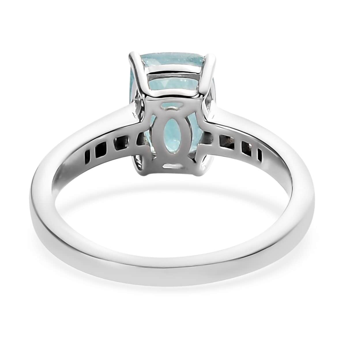 Premium Grandidierite and Diamond Ring in Platinum Over Sterling Silver (Size 8.0) 1.60 ctw image number 4