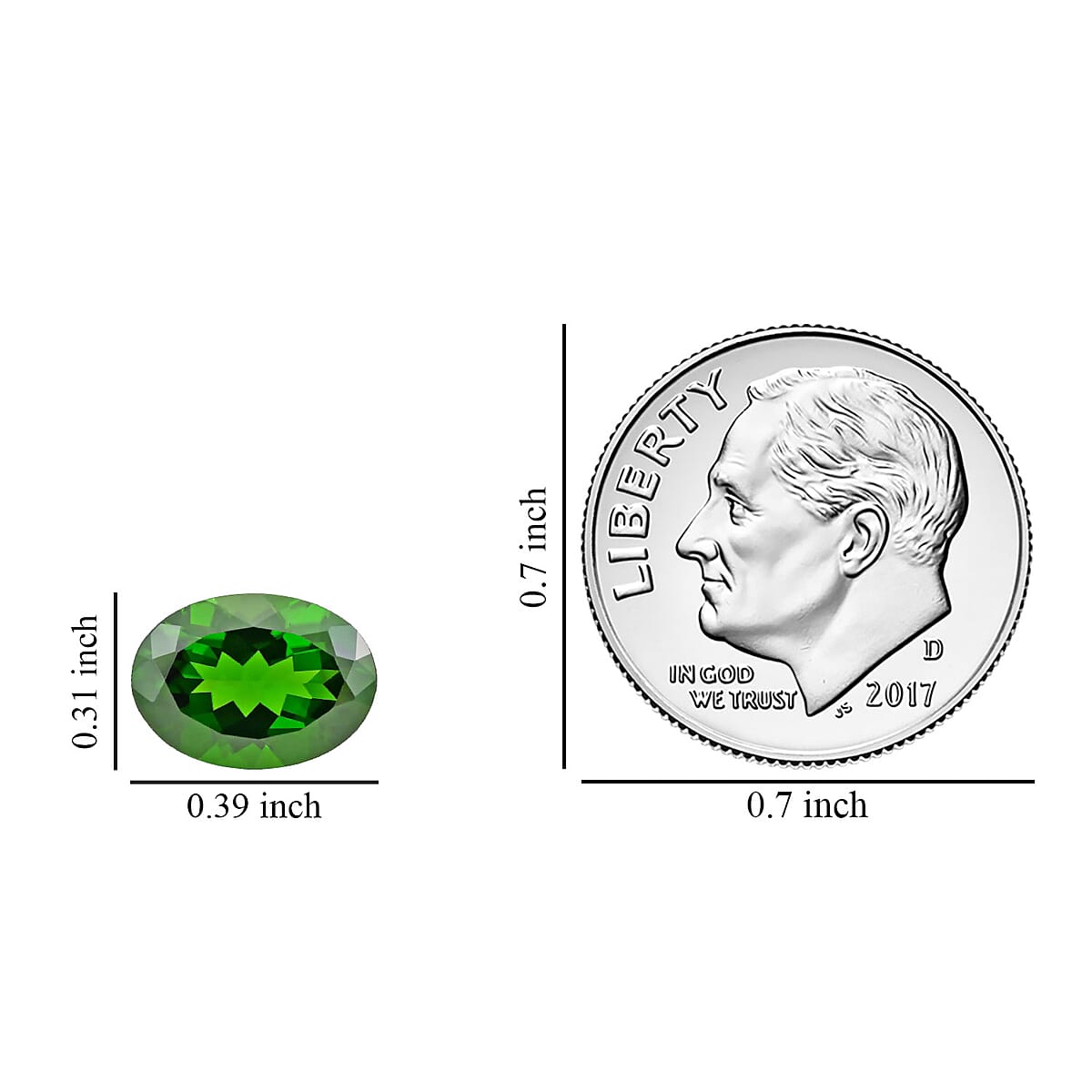 AAAA Chrome Diopside, Oval Loose Gemstone For Jewelry Making, Loose Chrome Diopside For Ring and Pendant (Ovl 10x8 mm) 2.50 ctw image number 4