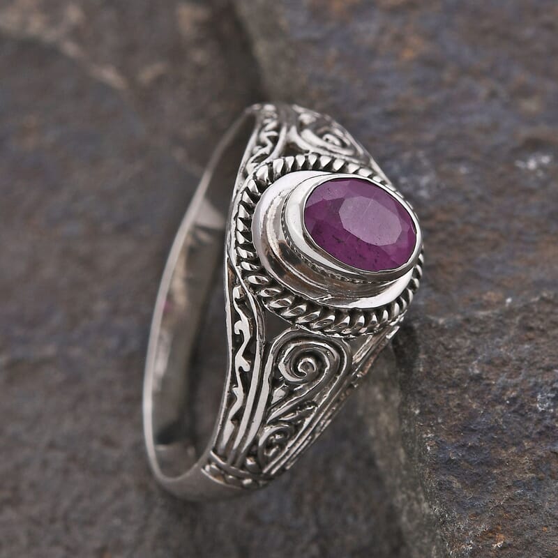 Bali Legacy Ilakaka Hot Pink Sapphire (FF) Ring in Sterling Silver (Size 10.0) 1.15 ctw