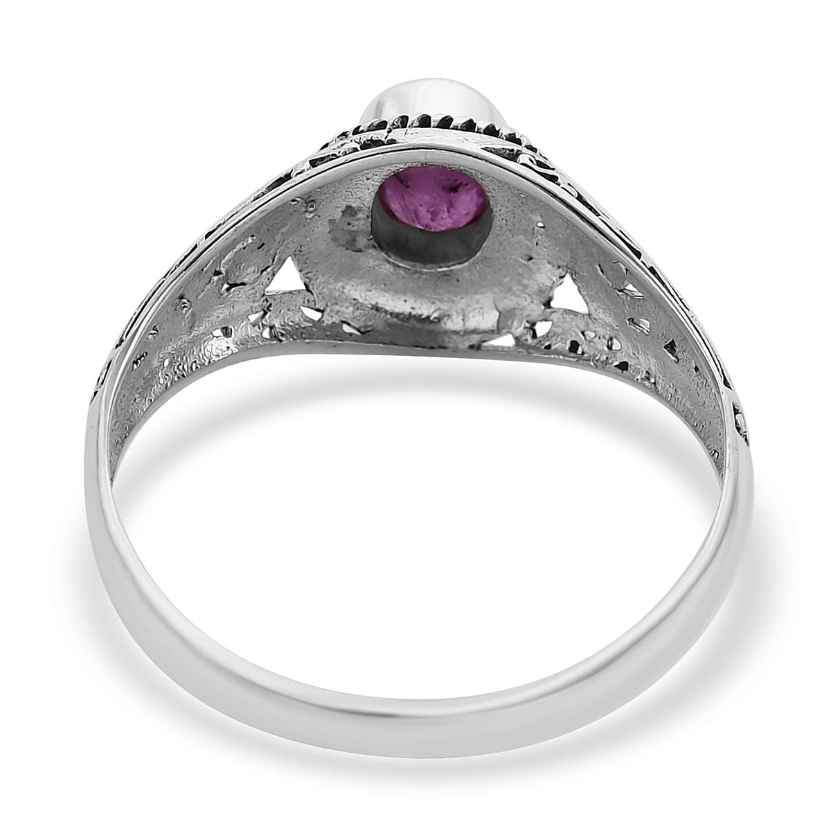 Bali Legacy Ilakaka Hot Pink Sapphire (FF) Ring in Sterling Silver 1.15 ctw image number 4