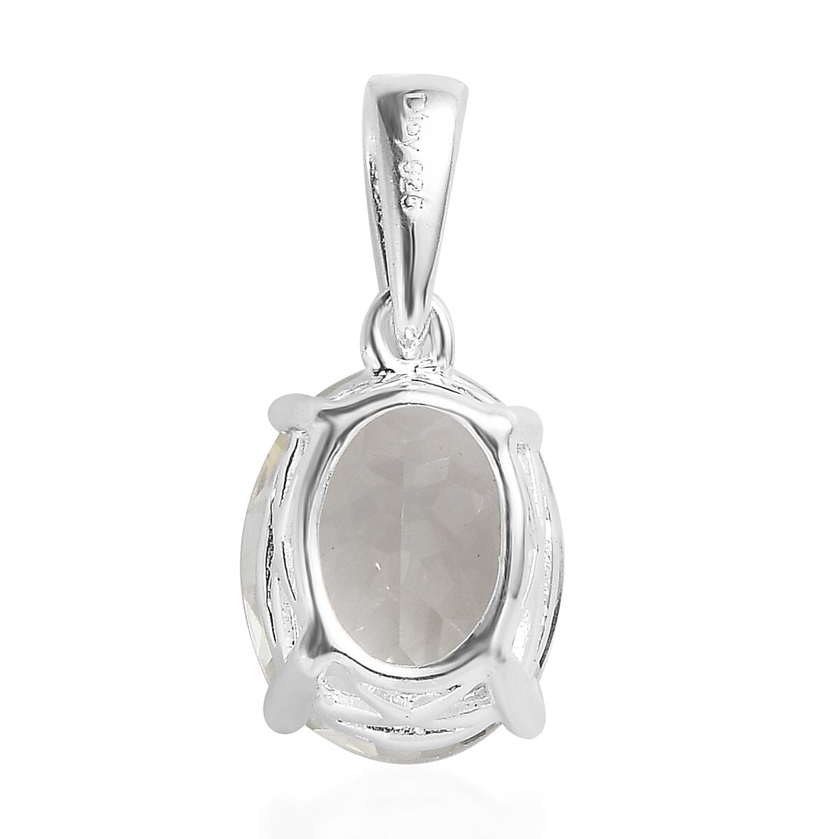 Montezuma Prasiolite Solitaire Pendant in Sterling Silver (Delivery in 7-10 Business Days) 2.35 ctw image number 4