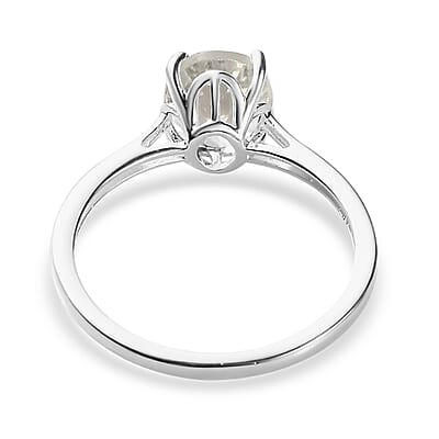 Montezuma Prasiolite Solitaire Ring in Sterling Silver (Size 10.0) 1.75 ctw