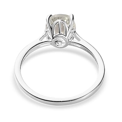 Montezuma Prasiolite Solitaire Ring in Sterling Silver (Size 7.0) 1.75 ctw