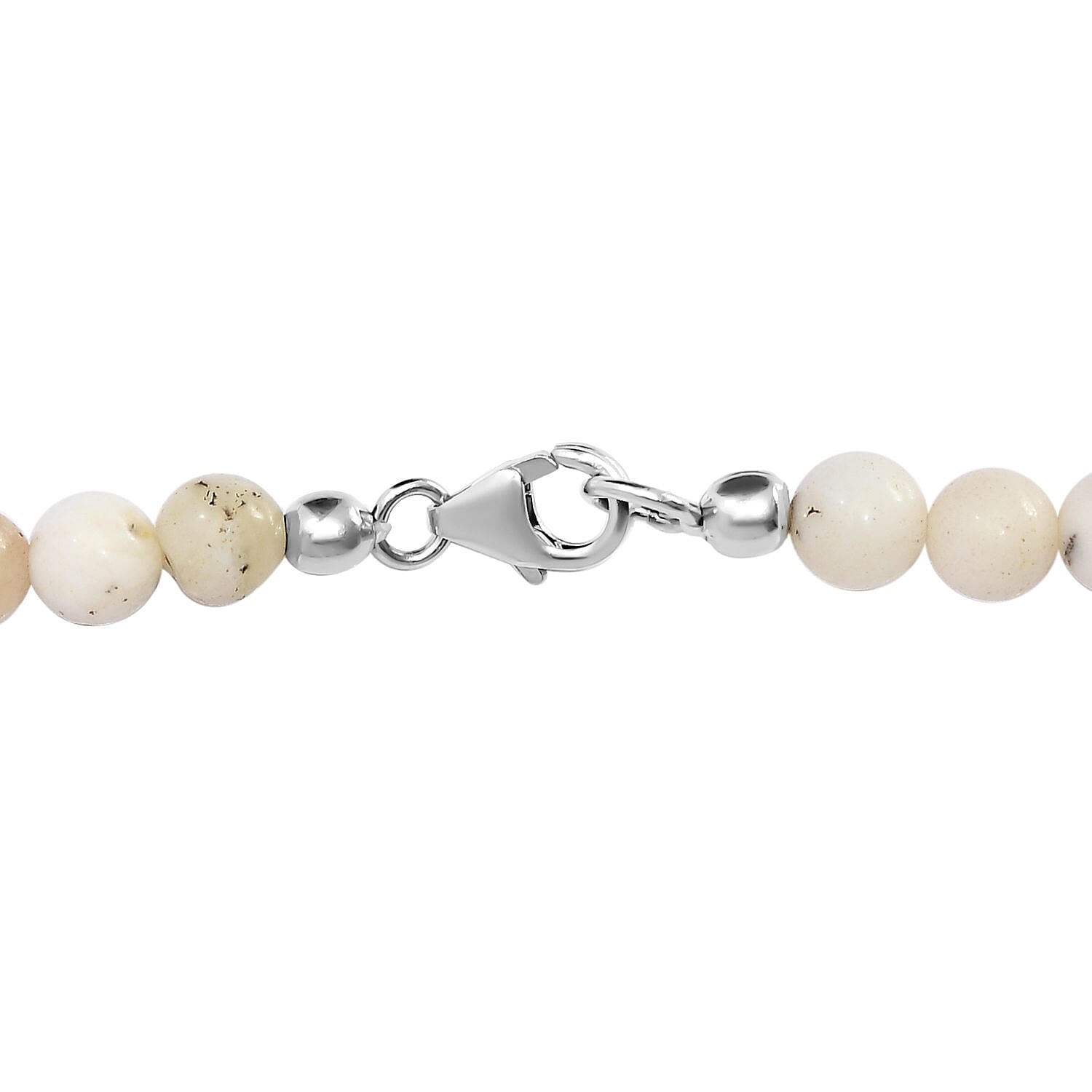 Dendritic Agate and Agate Necklace 20 Inches in Sterling Silver 183.00 ctw