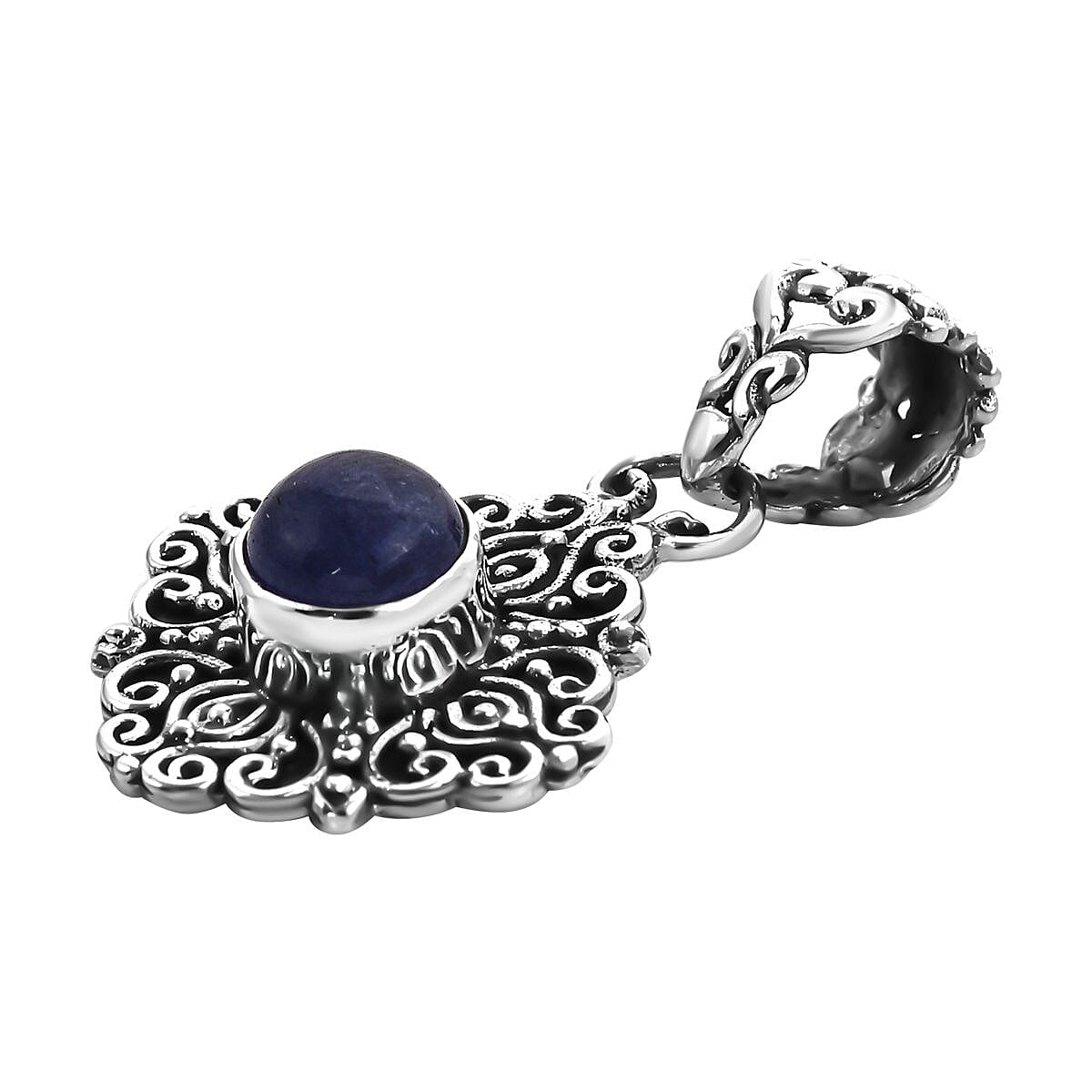 Bali Legacy Tanzanite Pendant in Sterling Silver 1.85 ctw image number 3