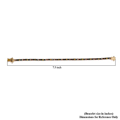 Multi Diamond Tennis Bracelet in Vermeil Yellow Gold Over Sterling Silver (7.25 In) 5.00 ctw
