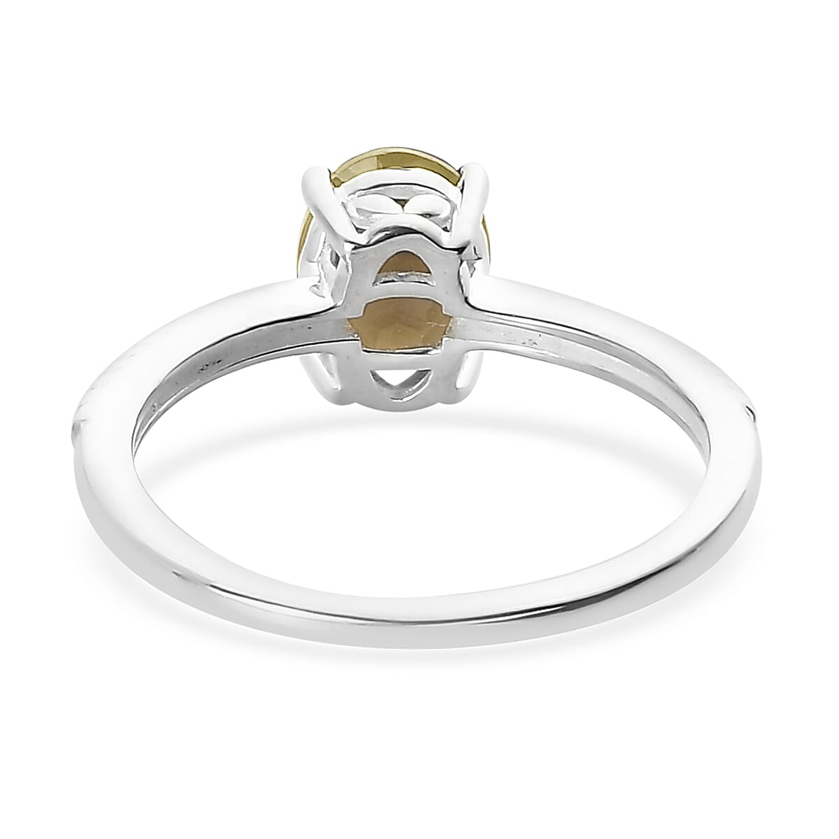 Brazilian Citrine Solitaire Ring in Sterling Silver (Size 9.0) 1.15 ctw image number 4