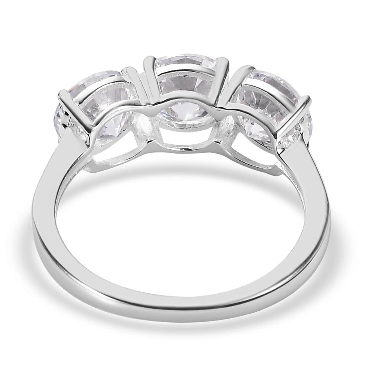 Simulated Diamond Ring in Sterling Silver 7.65 ctw image number 4