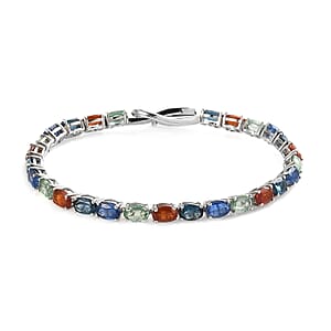 Multi Kyanite Tennis Bracelet in Platinum Over Sterling Silver (7.25 In) 8.60 Grams 17.25 ctw