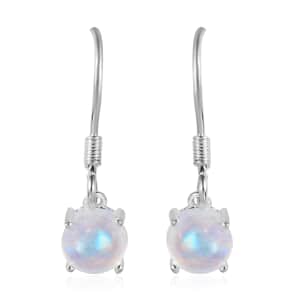 Kuisa Rainbow Moonstone Earrings in Sterling Silver 2.50 ctw