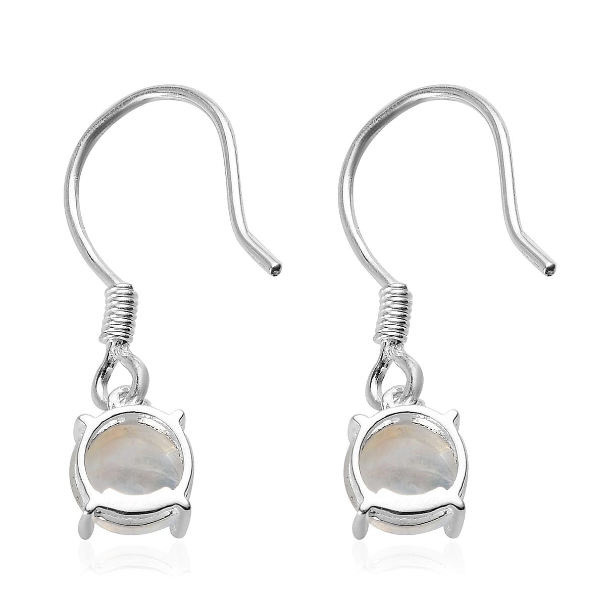 Kuisa Rainbow Moonstone Earrings in Sterling Silver 2.50 ctw