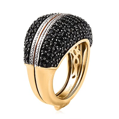 Orissa Rhodolite Garnet and Multi Gemstone 6.65 ctw Openable Ring in Vermeil Yellow Gold Over Sterling Silver (Size 7.0)