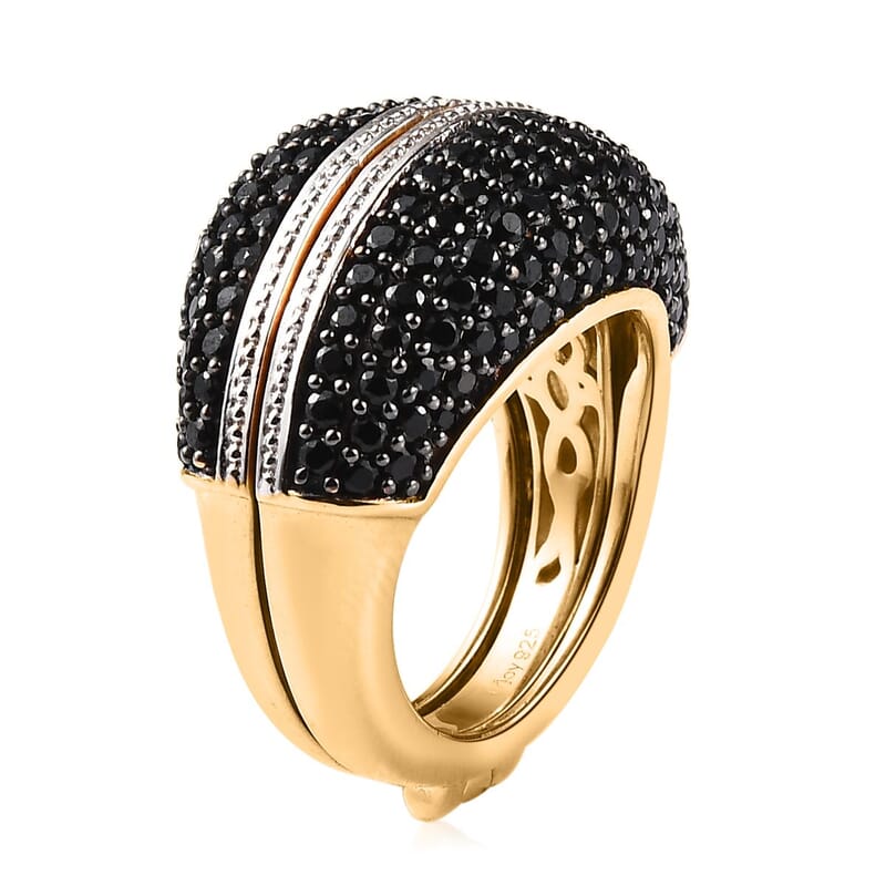 Orissa Rhodolite Garnet and Multi Gemstone 6.65 ctw Openable Ring in Vermeil Yellow Gold Over Sterling Silver (Size 8.0)