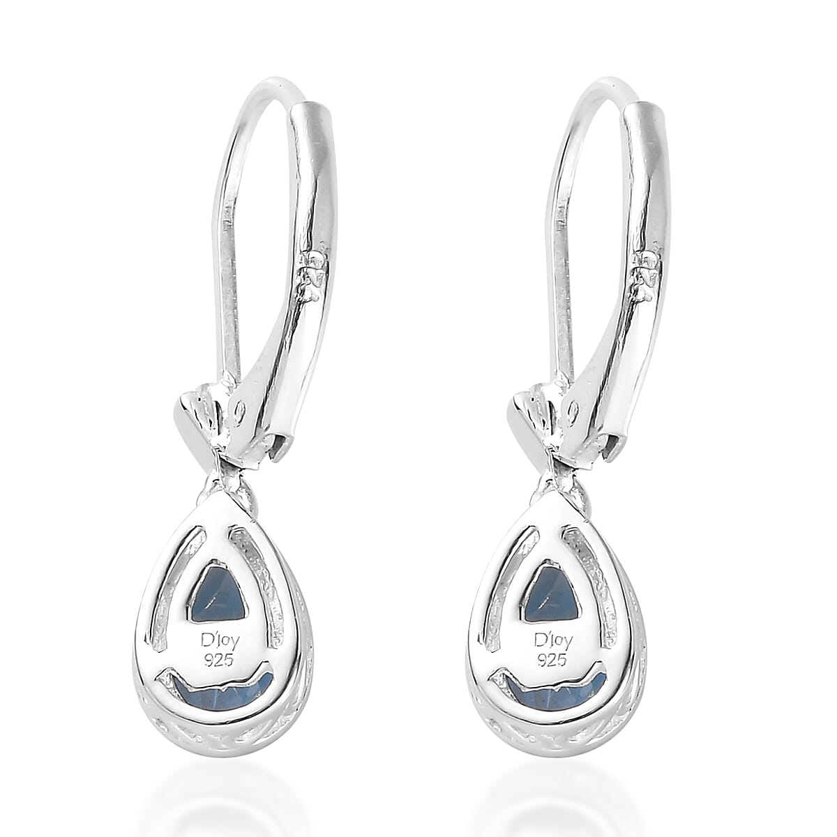 London Blue Topaz Earrings in Sterling Silver 2.25 ctw image number 3