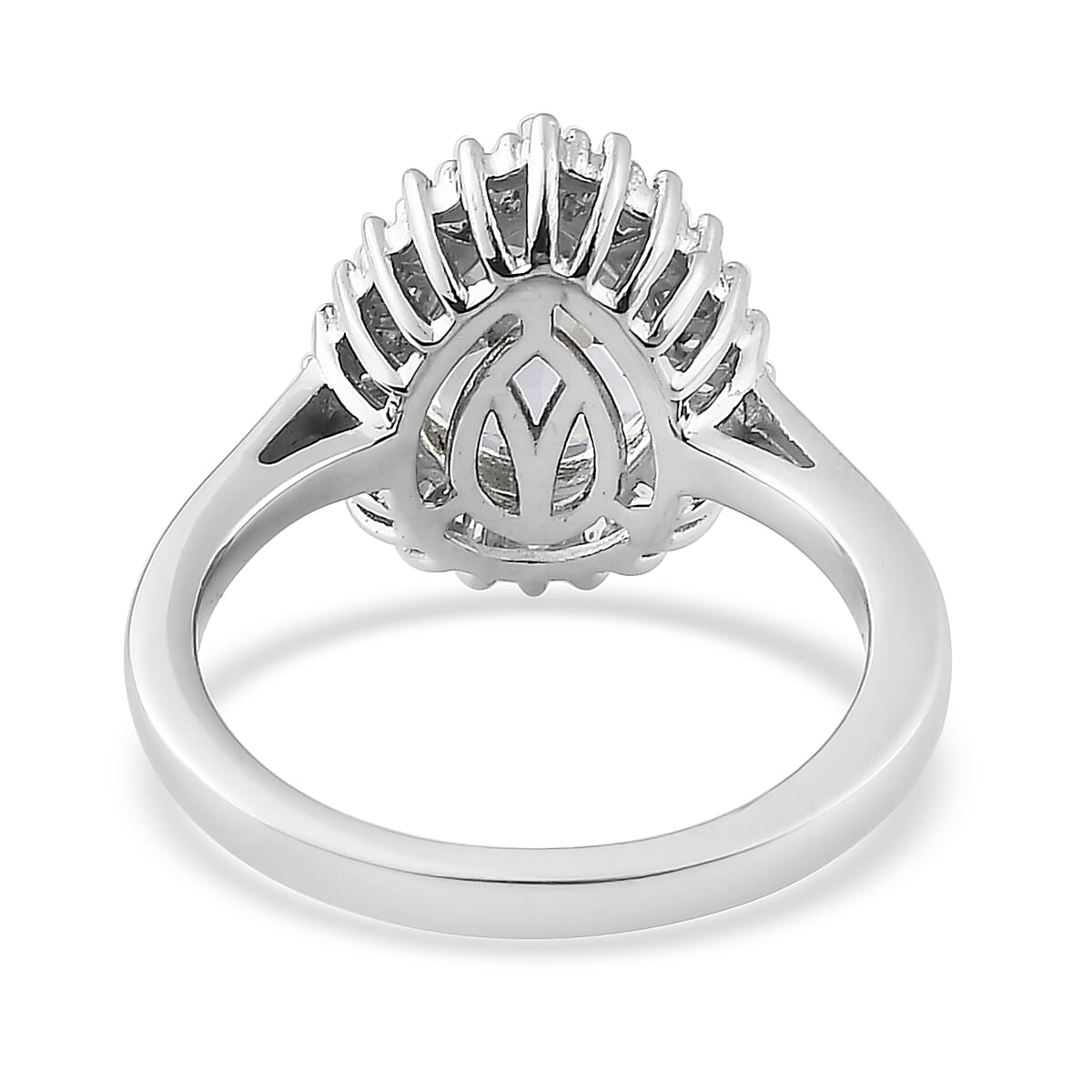 Premium Espirito Santo Aquamarine and Diamond Halo Ring in Platinum Over Sterling Silver (Size 10.0) 2.00 ctw