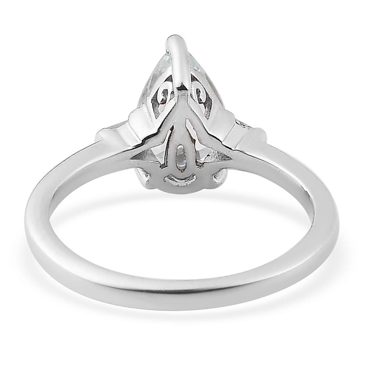 Premium Espirito Santo Aquamarine and Diamond Accent Ring in Platinum Over Sterling Silver 1.00 ctw image number 4