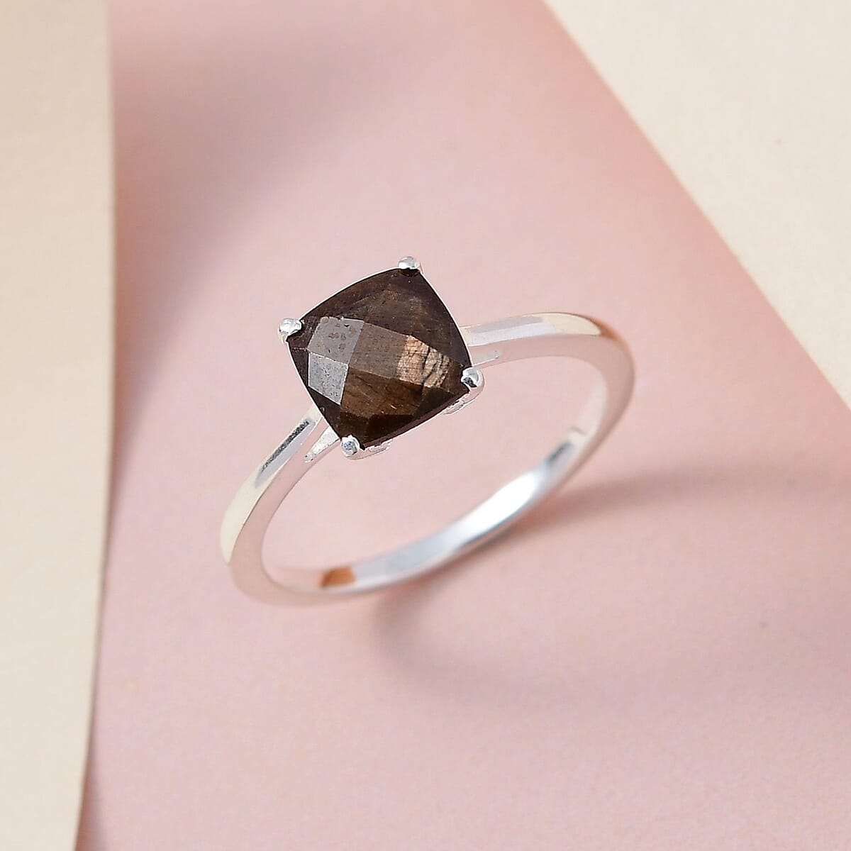 Chocolate Sapphire Solitaire Ring in Sterling Silver (Size 5.0) 1.85 ctw image number 1