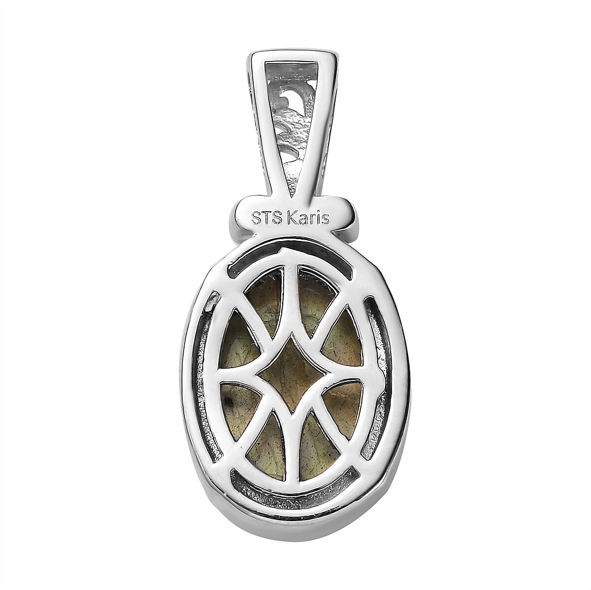 Karis Malagasy Labradorite Solitaire Pendant in Platinum Bond 6.25 ctw image number 4