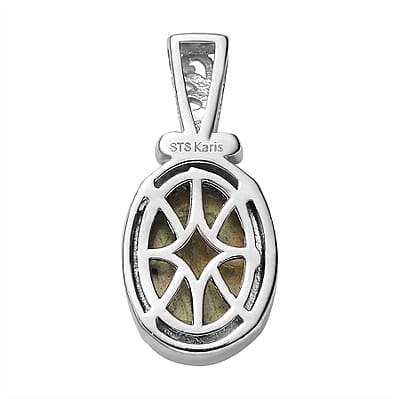 Karis Malagasy Labradorite Solitaire Pendant in Platinum Bond 6.25 ctw
