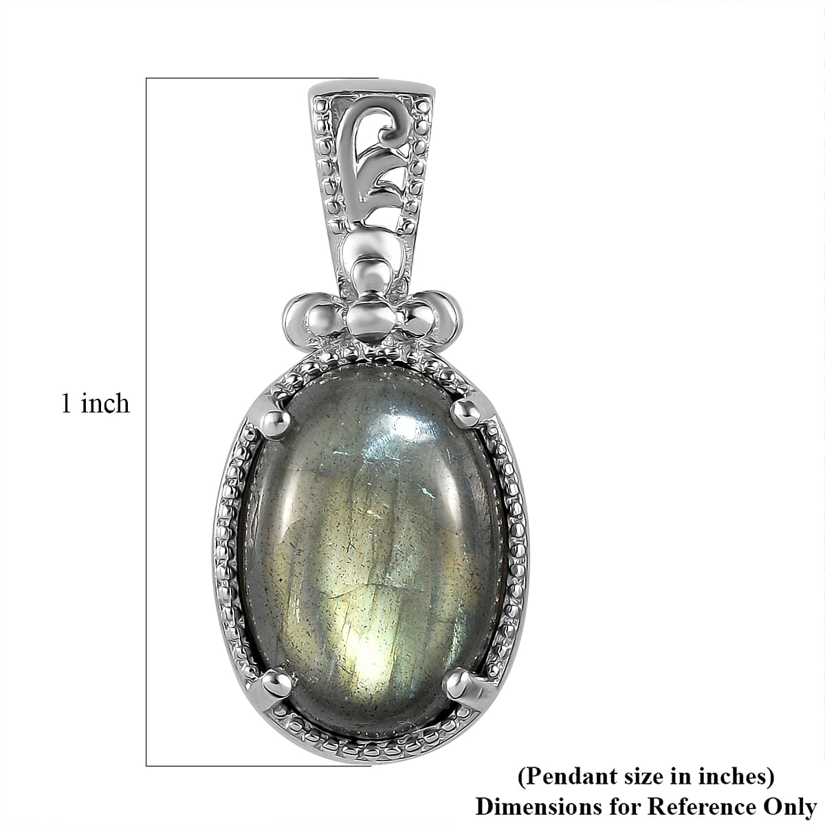 Karis Malagasy Labradorite Solitaire Pendant in Platinum Bond 6.25 ctw image number 5