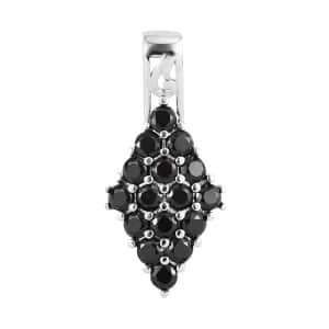 Thai Black Spinel Pendant in Stainless Steel 2.15 ctw , Tarnish-Free, Waterproof, Sweat Proof Jewelry