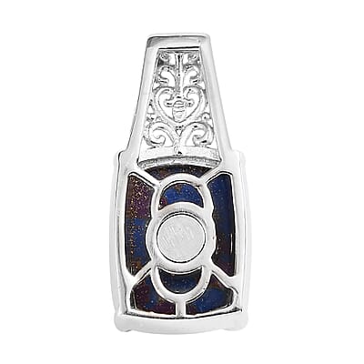 Mojave Purple Turquoise Solitaire Pendant in Platinum Over Copper with Magnet 6.50 ctw