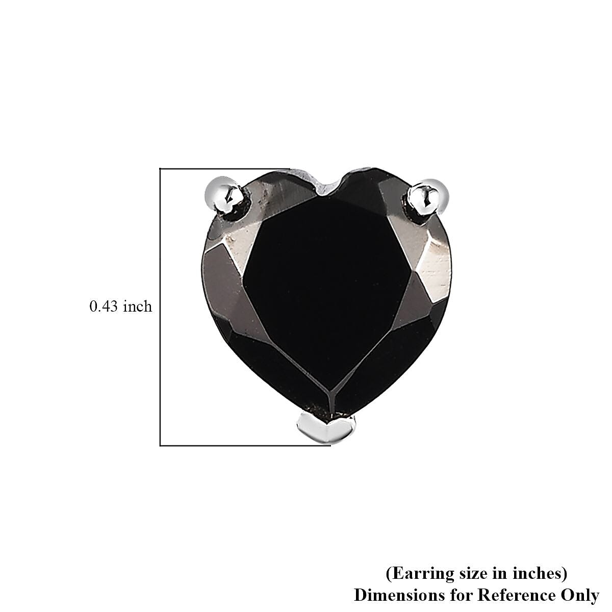 Elite Shungite Solitaire Stud Earrings in Platinum Over Sterling Silver 2.70 ctw