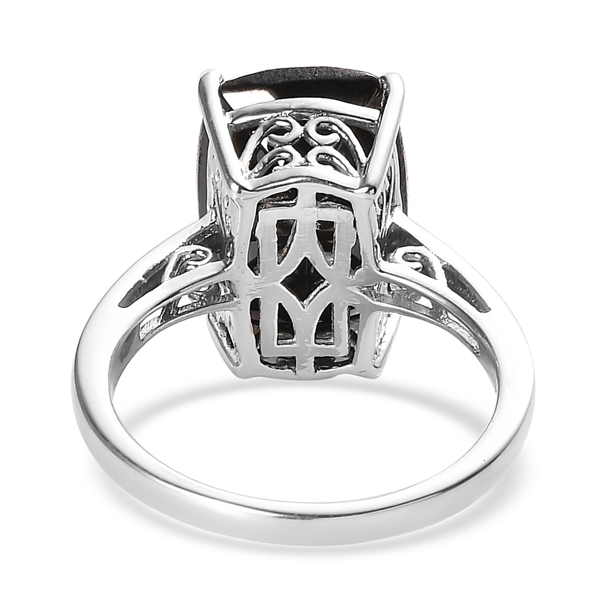 Elite Shungite Solitaire Ring in Platinum Over Sterling Silver 3.50 ctw image number 4