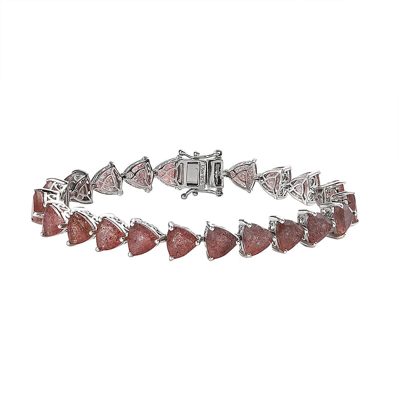 Tanzanian Natronite Tennis Bracelet in Platinum Over Sterling Silver (6.50 In) 31.15 ctw