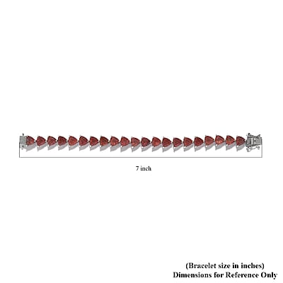 Tanzanian Natronite Tennis Bracelet in Platinum Over Sterling Silver (6.50 In) 31.15 ctw
