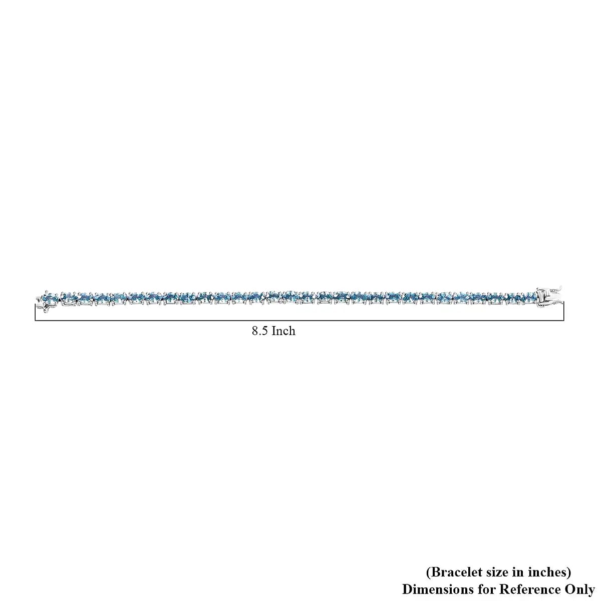 Cambodian Blue Zircon 19.75 ctw Tennis Bracelet in Platinum Over Sterling Silver, Silver Tennis Bracelet, Anniversary Gifts (7.25 In) image number 6