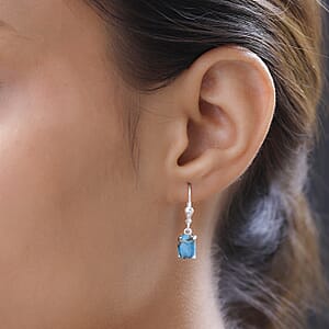 D'Joy Matrix Chestnut Brine Turquoise 3.15 ctw Earrings in Sterling Silver