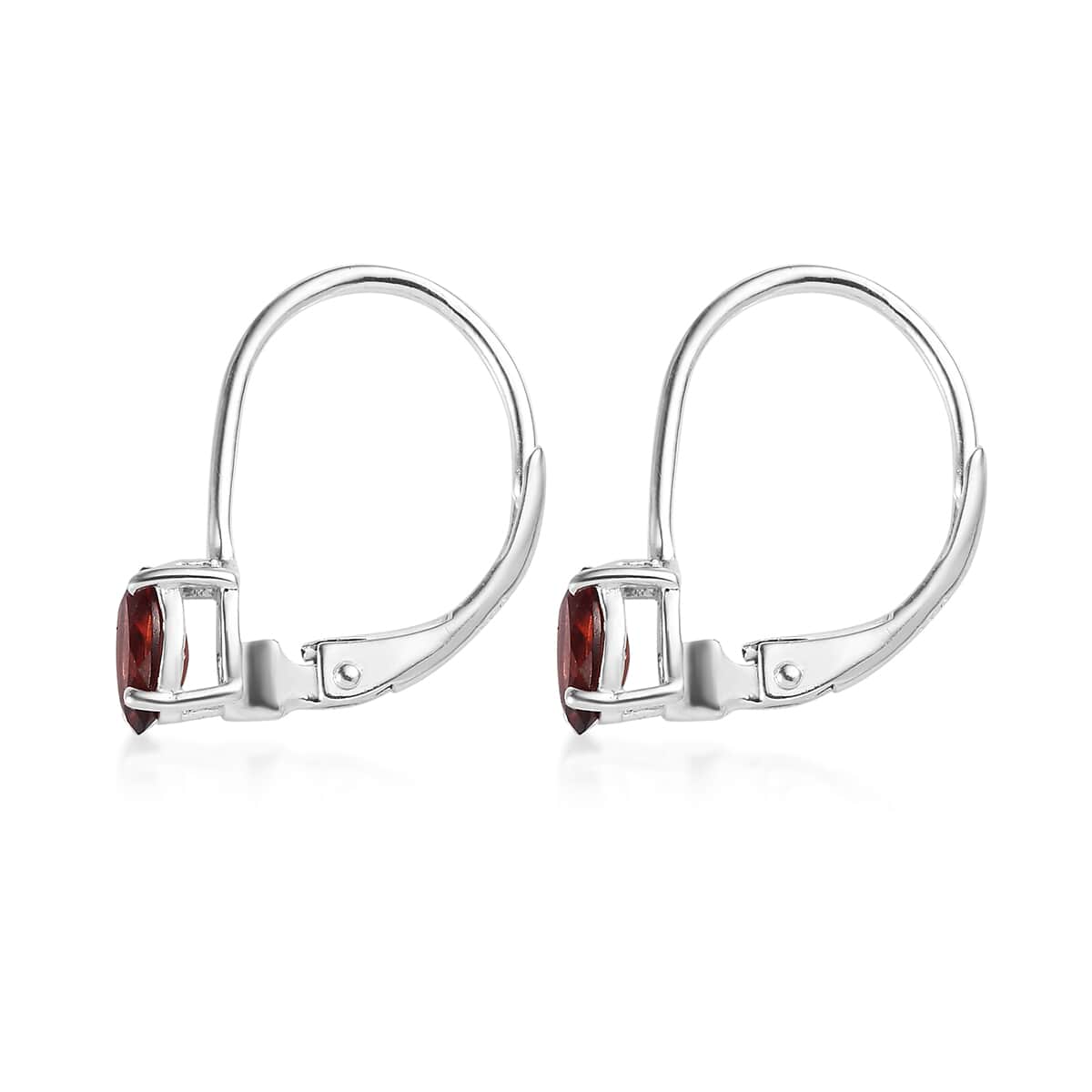 Mozambique Garnet Lever Back Earrings in Sterling Silver 0.85 ctw image number 3