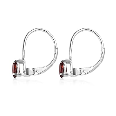 D'Joy Mozambique Garnet 1.30 ctw Lever Back Earrings in Sterling Silver
