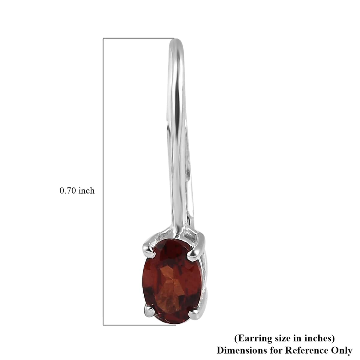 Mozambique Garnet Lever Back Earrings in Sterling Silver 0.85 ctw image number 4